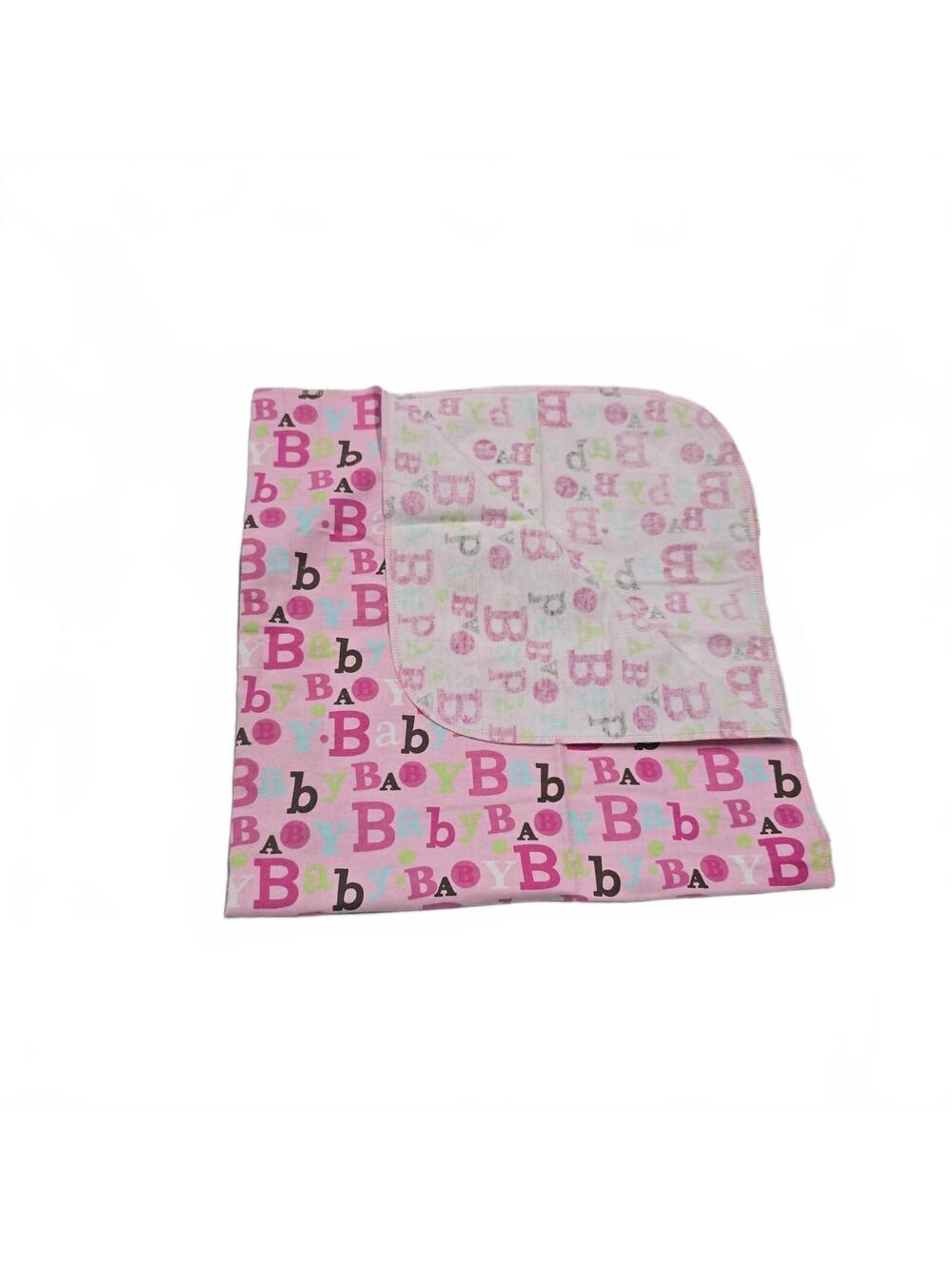 Circo 100% Cotton Flannel Baby Receiving Swaddle Blanket Pink Alphabet Letters